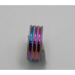 Unisex Rainbow Stainless Steel Ring Band China Size 17/U.S Size 8.5